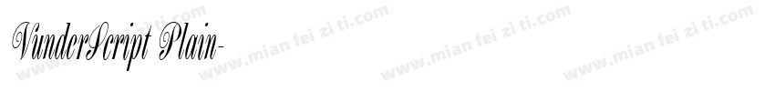 VunderScript Plain字体转换